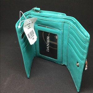 Turquoise danier leather wallet